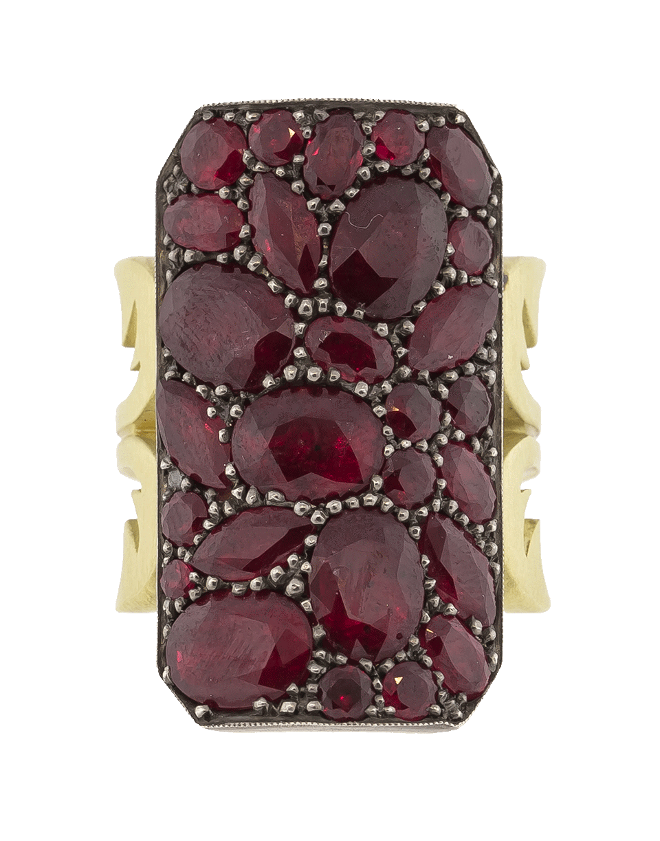 GEMFIELDS X MUSE-Ten Table Ruby Ring-YELLOW GOLD