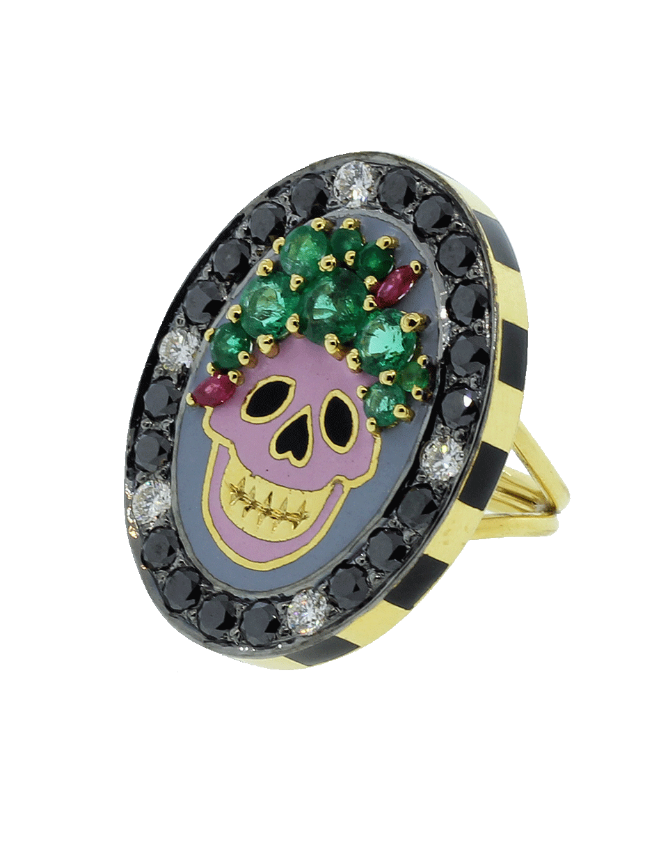 GEMFIELDS X MUSE-Skull Ring-YELLOW GOLD