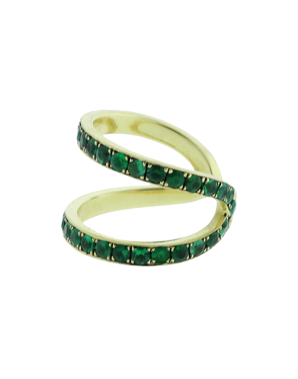 GEMFIELDS X MUSE-Wonder Woman Ring With Emeralds-YELLOW GOLD