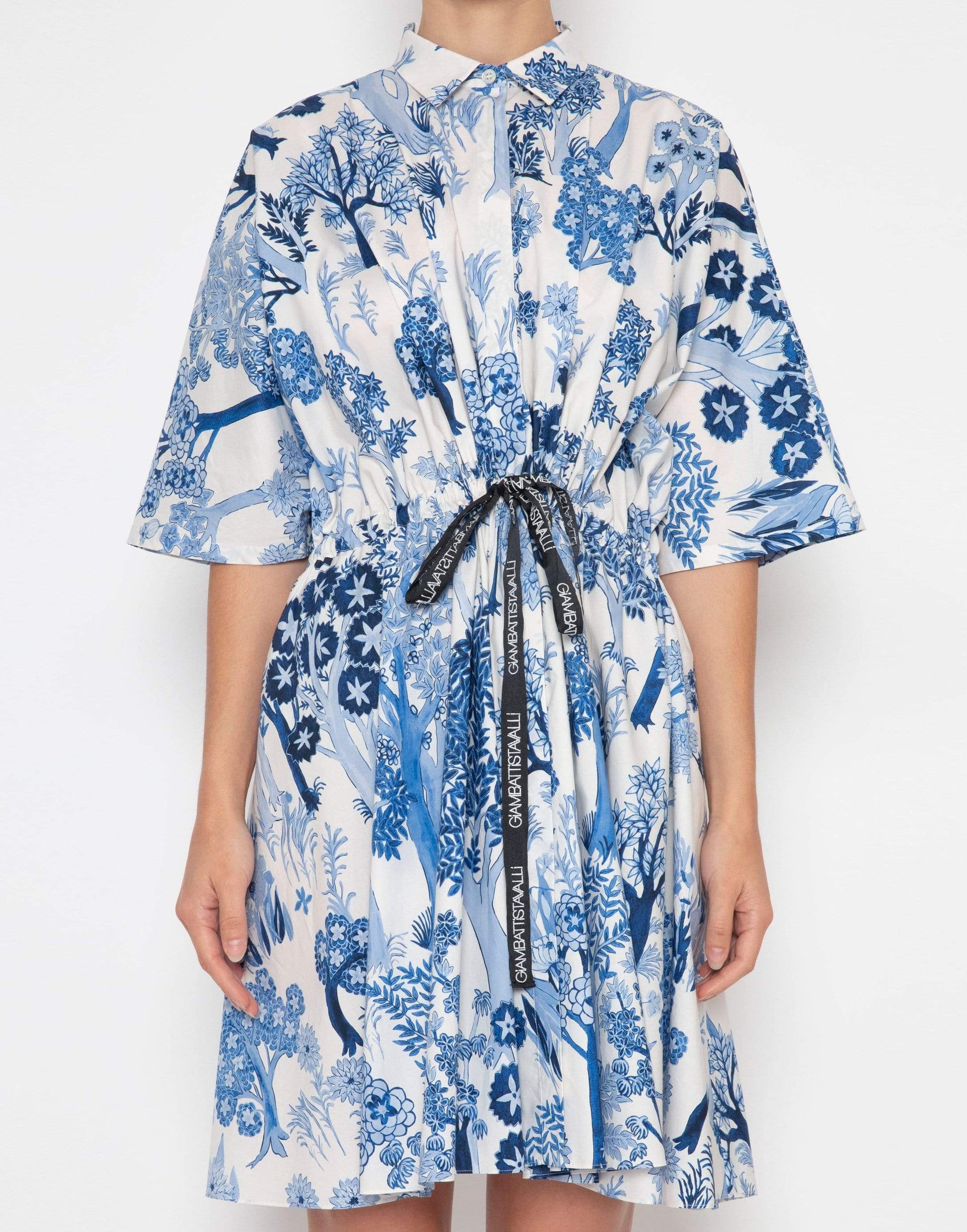 GIAMBATTISTA VALLI-Floral Sleeveless Mini Dress-BEIGROSE