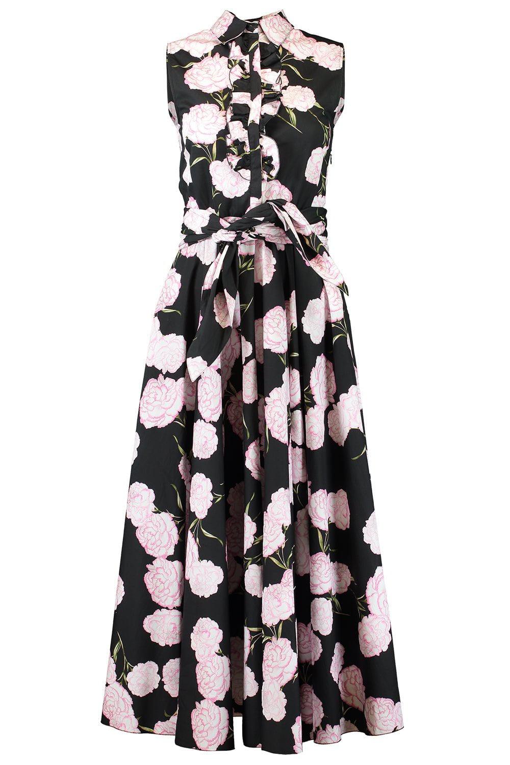 GIAMBATTISTA VALLI-Sleeveless Floral Button Down Dress-