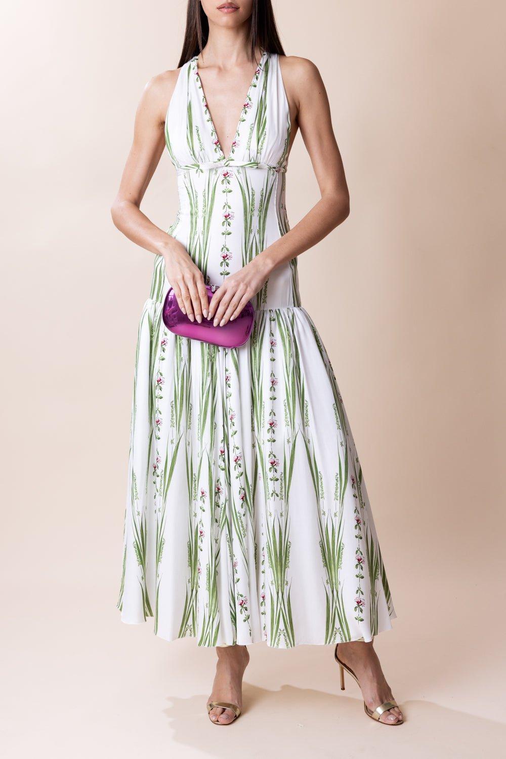 GIAMBATTISTA VALLI-V-Neck Maxi Dress-