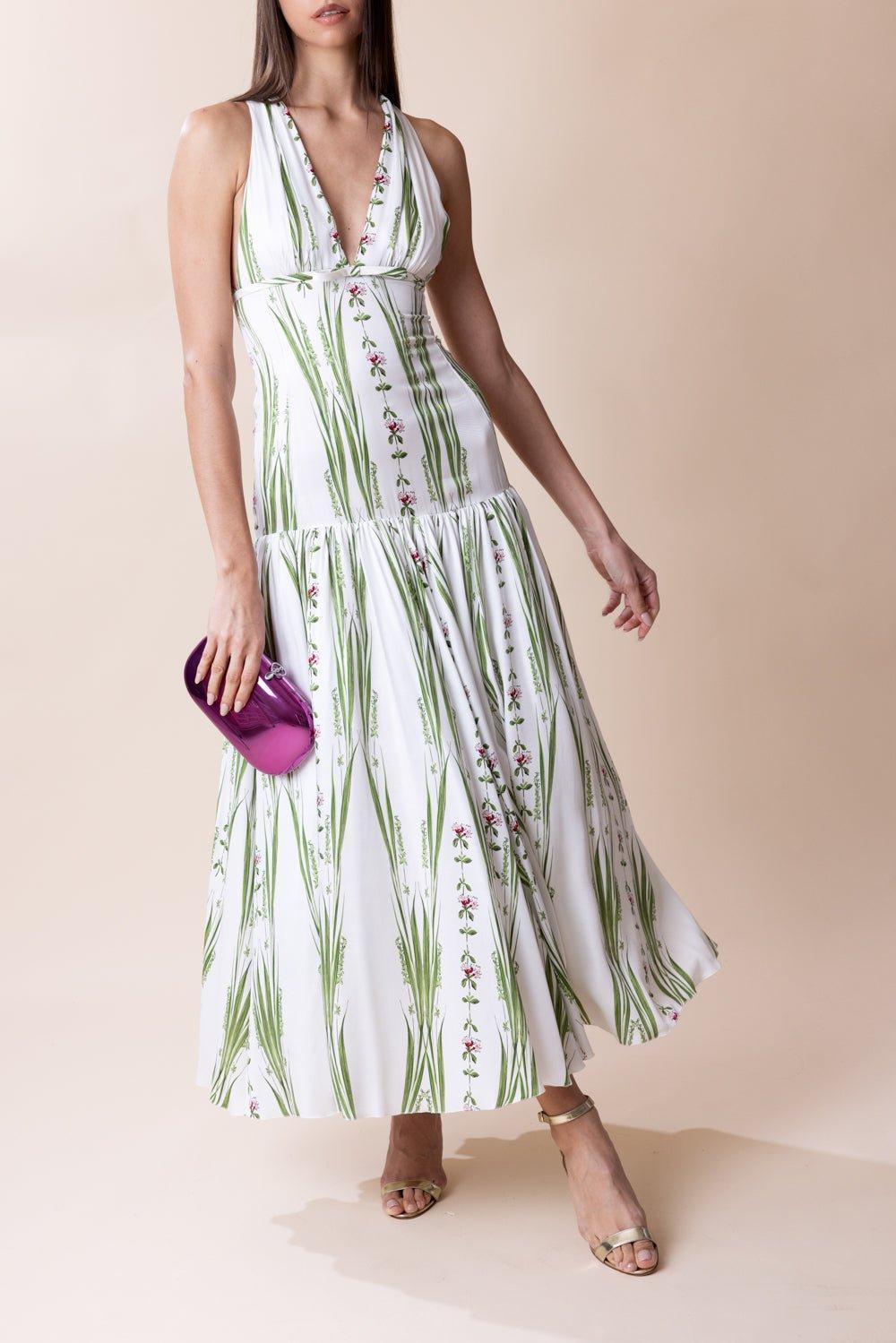 GIAMBATTISTA VALLI-V-Neck Maxi Dress-