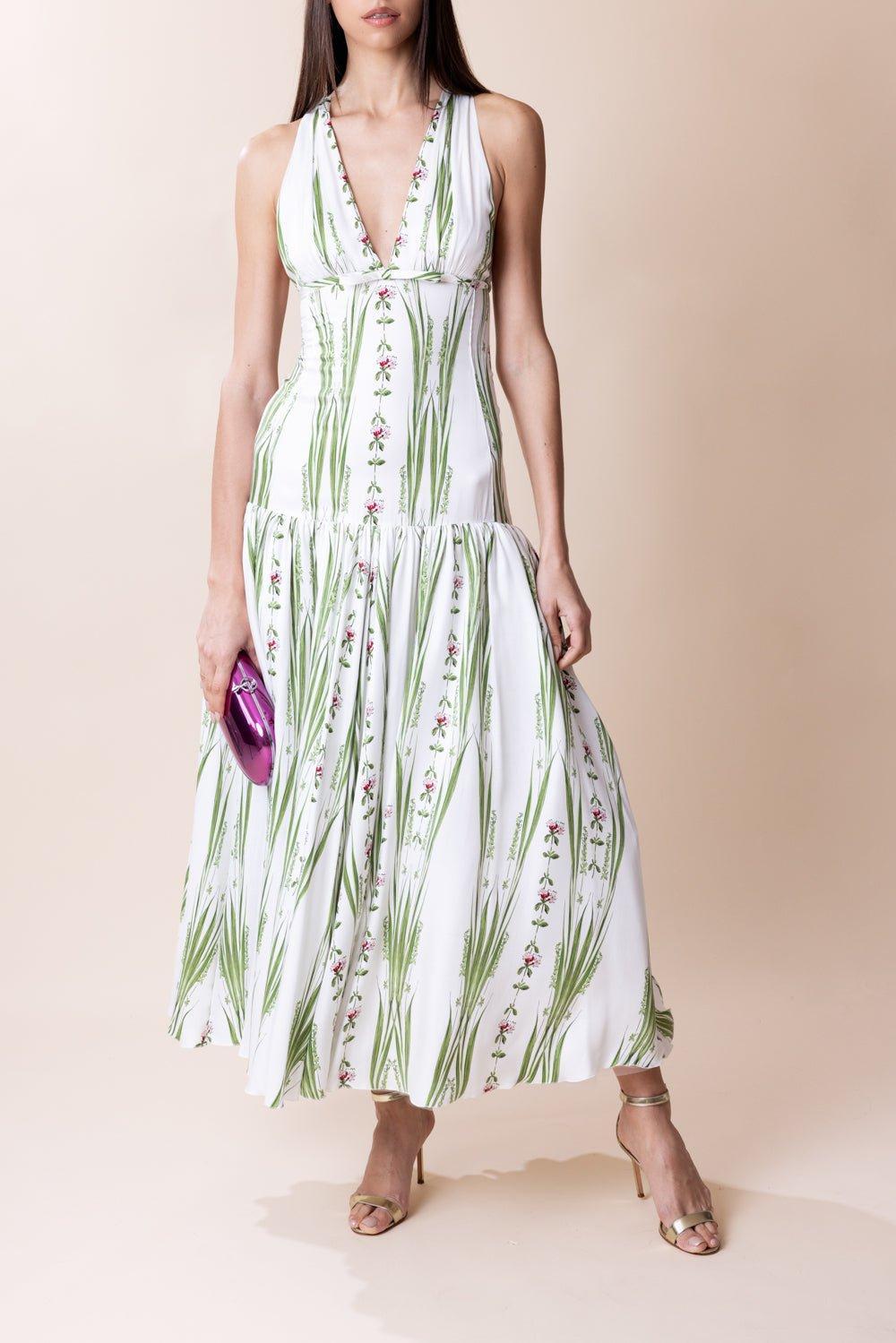 GIAMBATTISTA VALLI-V-Neck Maxi Dress-