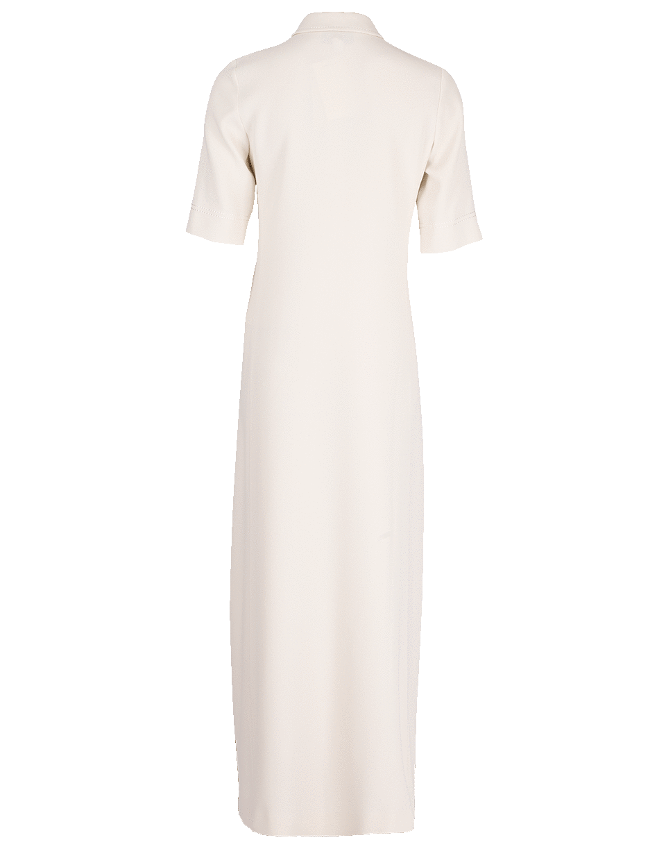 GIAMBATTISTA VALLI-Long Collared Elbow Sleeve Shirt Dress-
