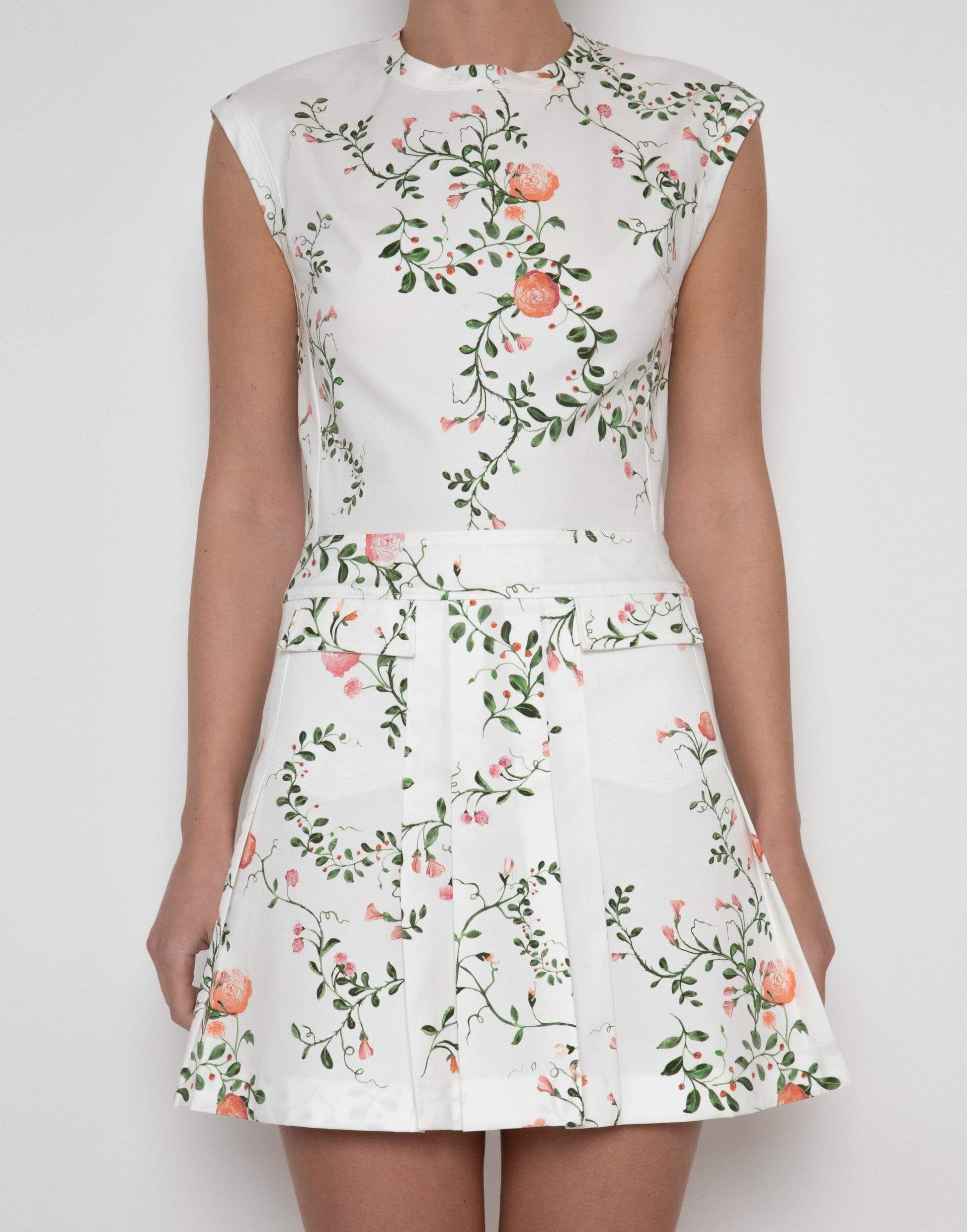 GIAMBATTISTA VALLI-Botanical Printed Poplin Dress-