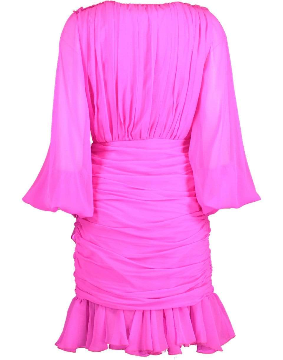 GIAMBATTISTA VALLI-Long Sleeve Ruffle Hem Dress-