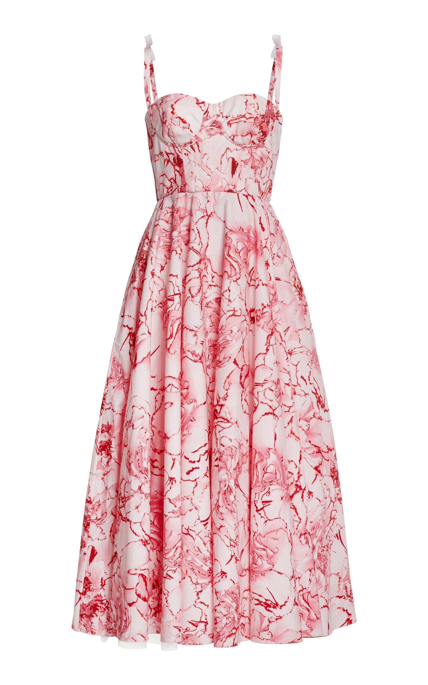 GIAMBATTISTA VALLI-Printed Poplin Midi Dress-
