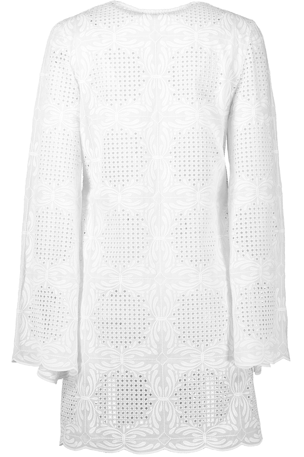 Long Sleeve Embroidered Dress-WHITE-40-CLOTHINGDRESSCASUAL-GIAMBATTISTA VALLI