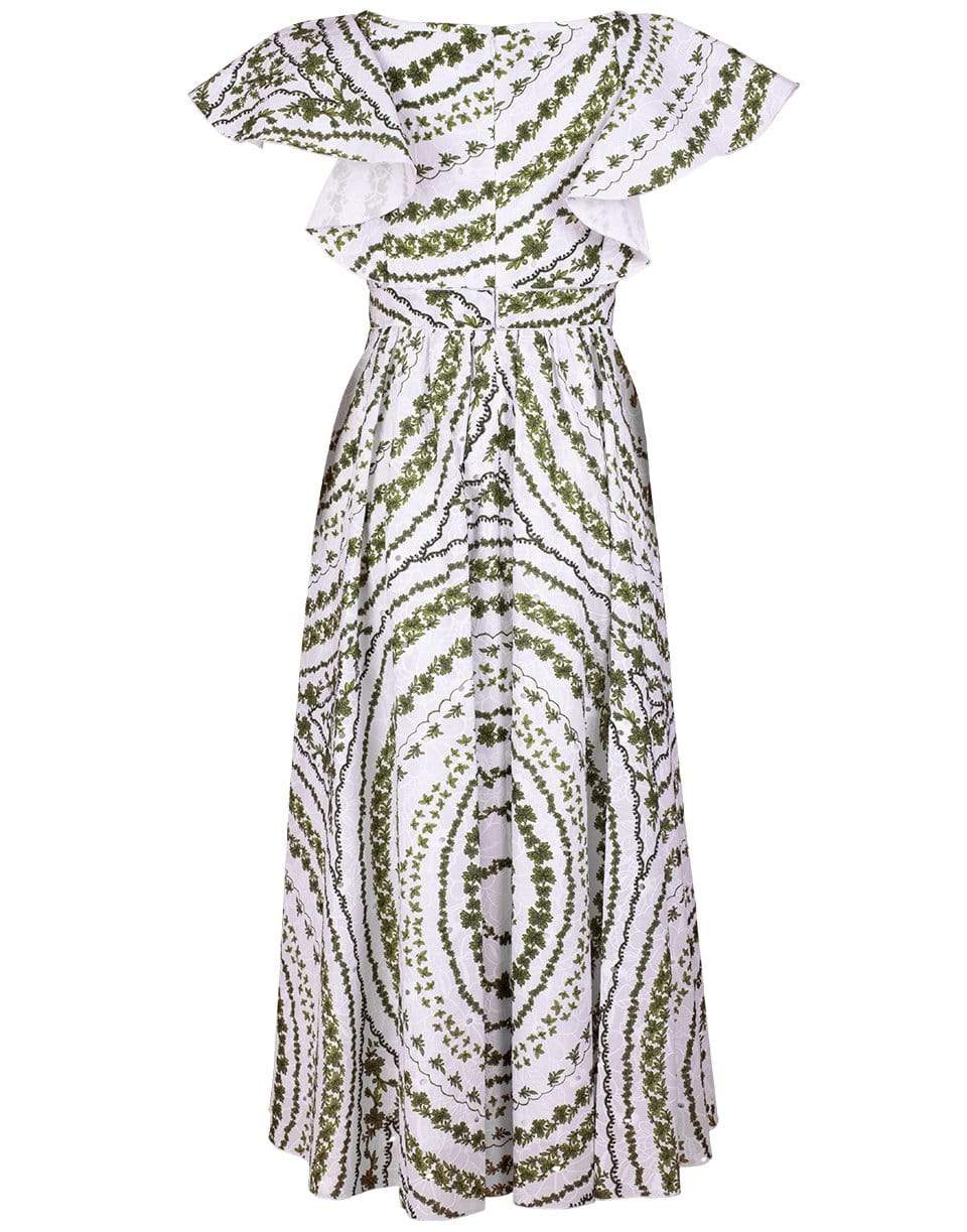 GIAMBATTISTA VALLI-V Neck Labyrinthe Midi Dress-