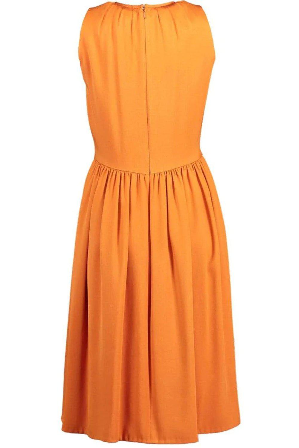 GIAMBATTISTA VALLI-Keyhole Neck Dress-ORANGE
