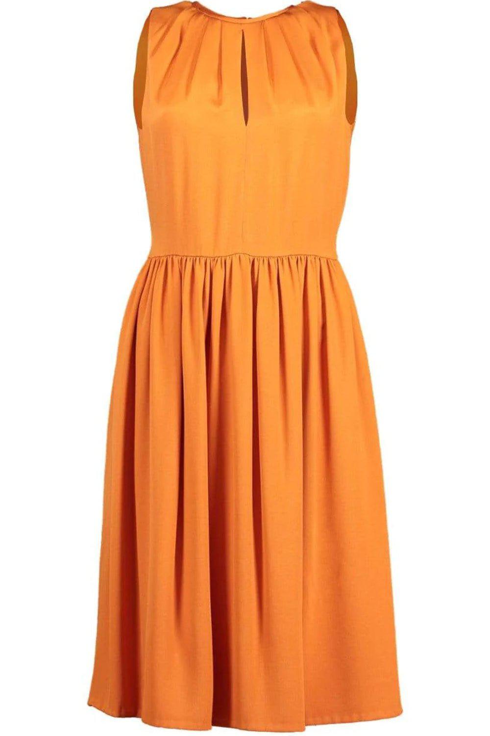 GIAMBATTISTA VALLI-Keyhole Neck Dress-ORANGE