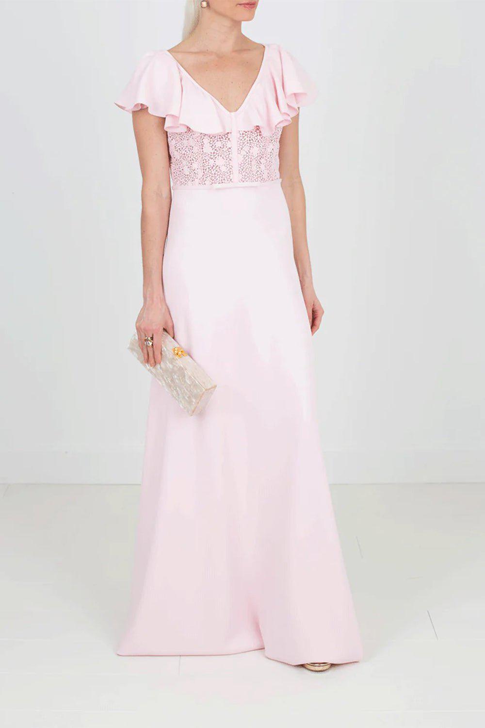 GIAMBATTISTA VALLI-Ruffle Gown-ROSA