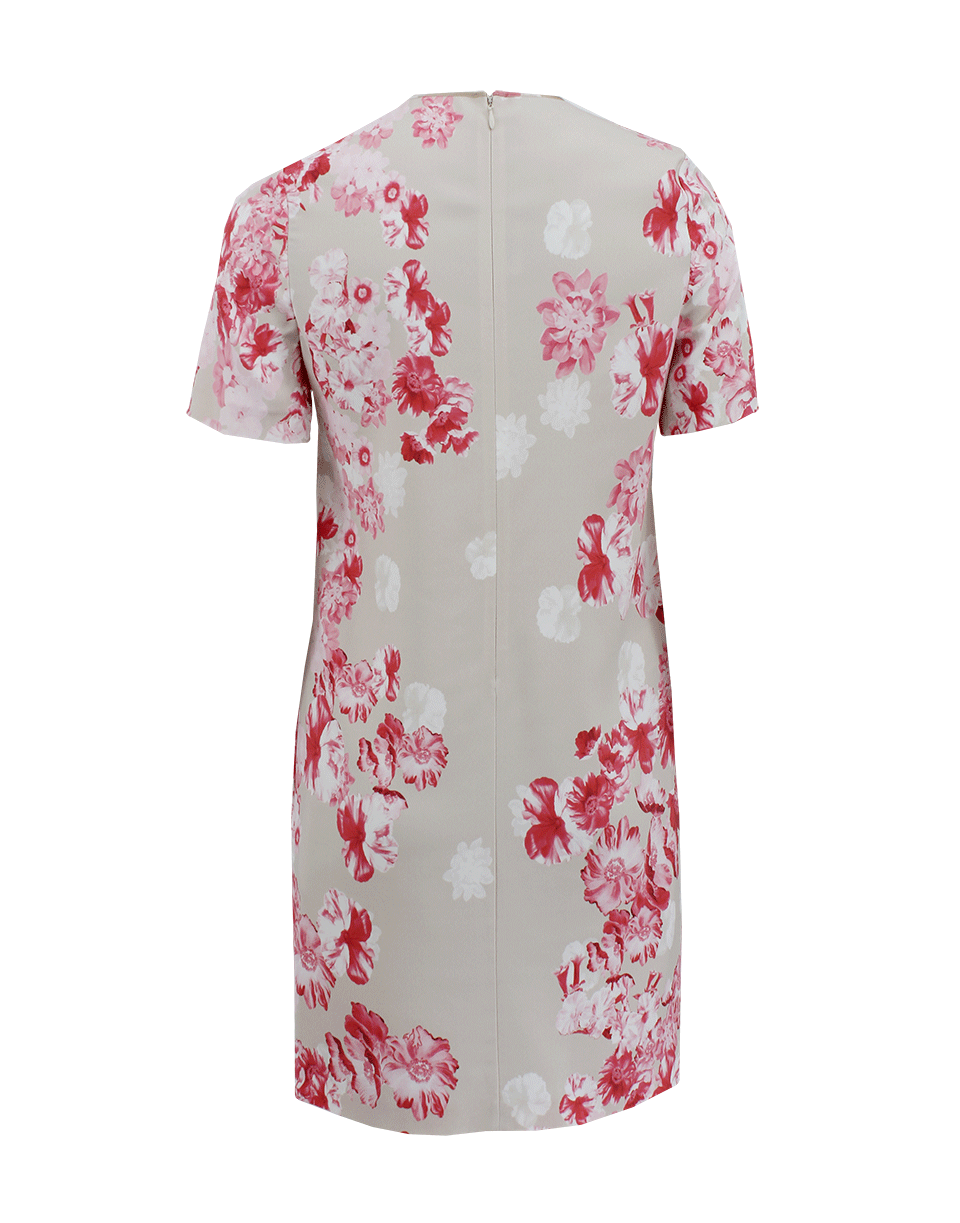 GIAMBATTISTA VALLI-Short Sleeve Floral Print Shift Dress-