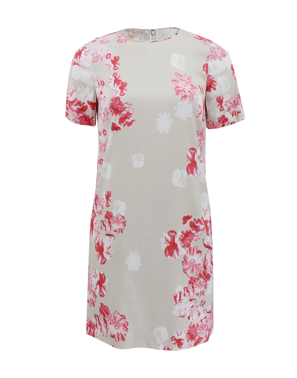 GIAMBATTISTA VALLI-Short Sleeve Floral Print Shift Dress-