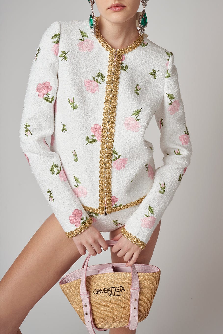 GIAMBATTISTA VALLI-Jacket With Roses-