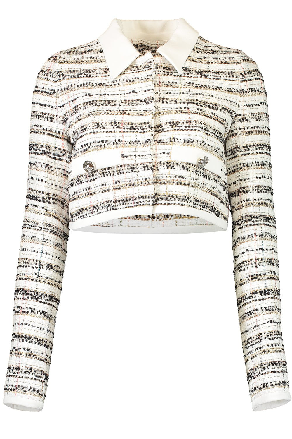 GIAMBATTISTA VALLI-Collar Crop Jacket-IVOR MLT