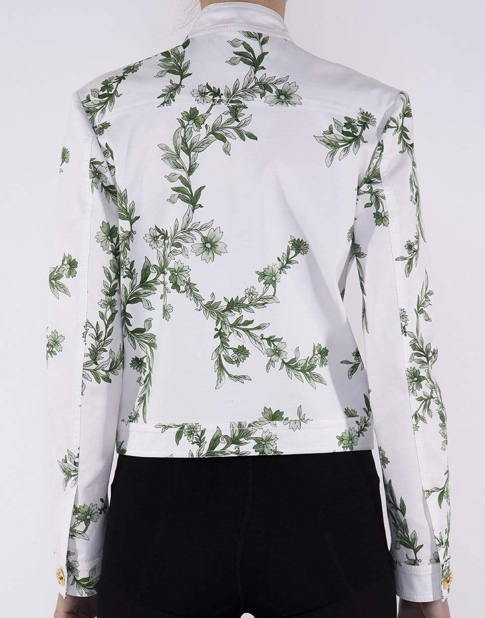 GIAMBATTISTA VALLI-Long Sleeve Gabardine Jardins Print Jacket-