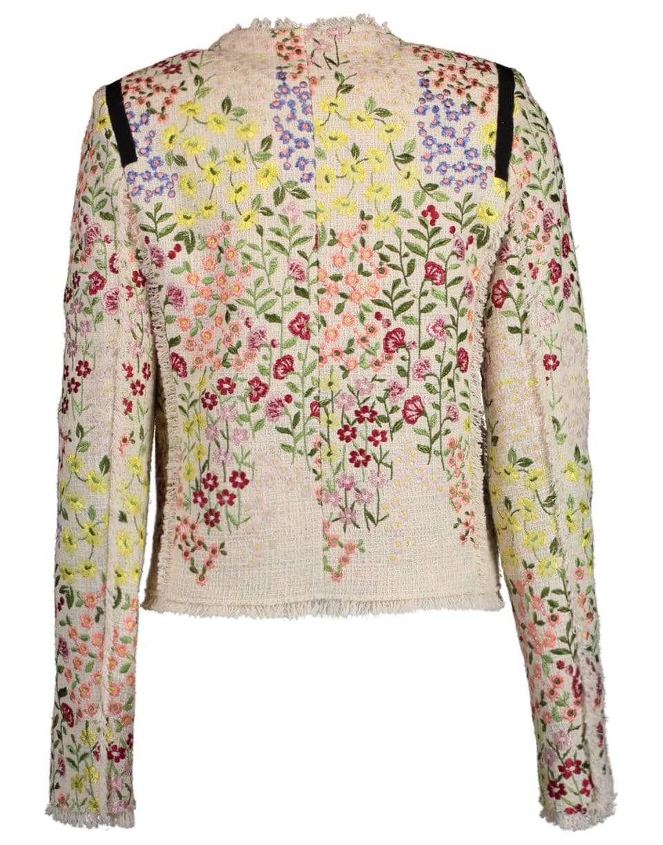 GIAMBATTISTA VALLI-Gilly Flower Tweed Jacket-IVORY