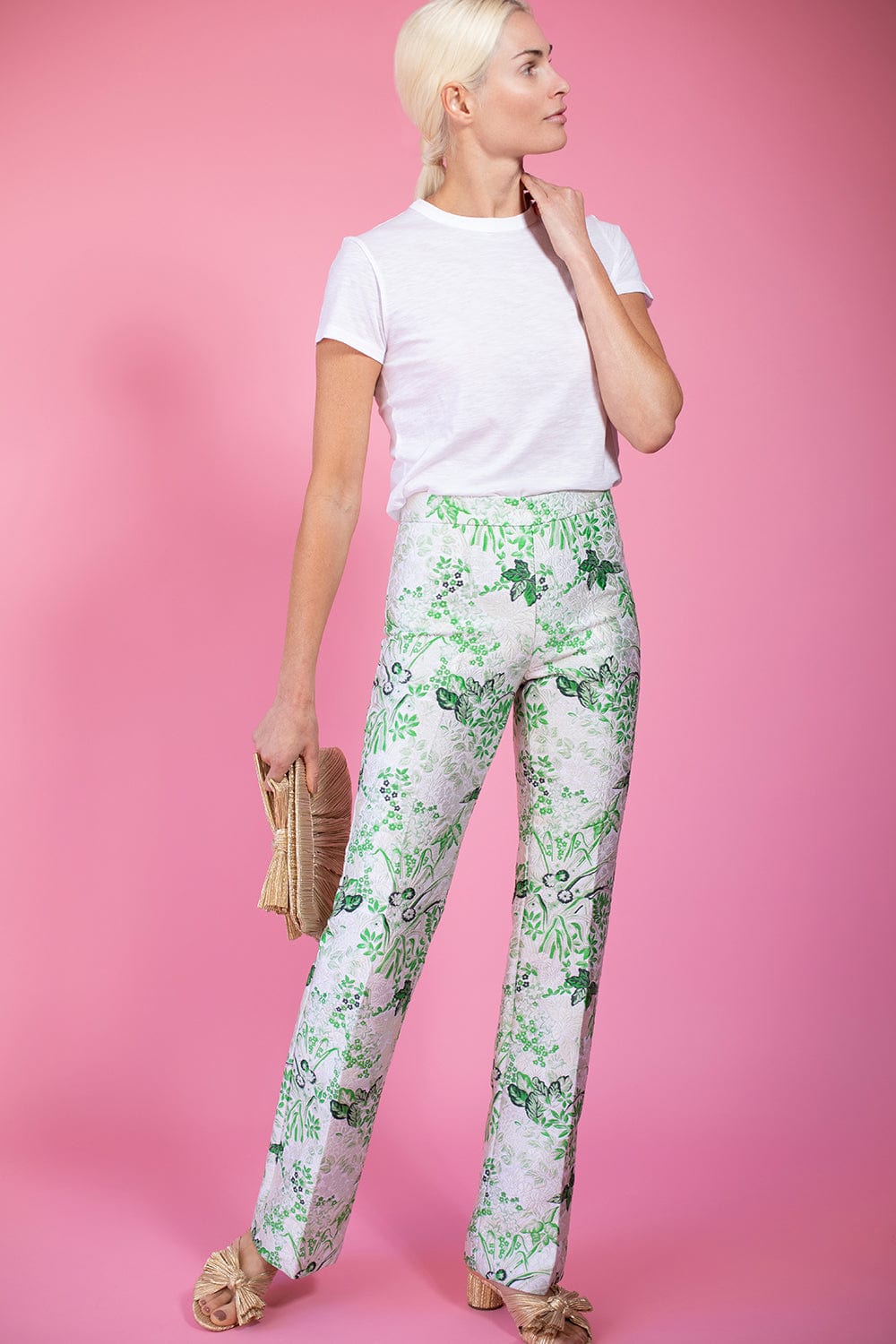 GIAMBATTISTA VALLI-Floral Jacquard Trousers-