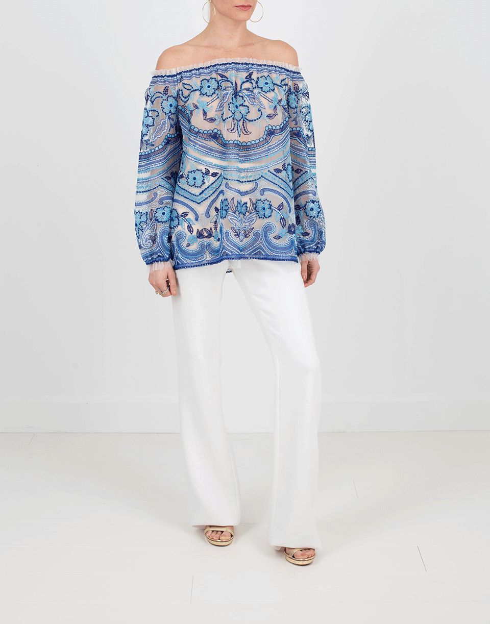 GIAMBATTISTA VALLI-High-Waisted Flare Pant-