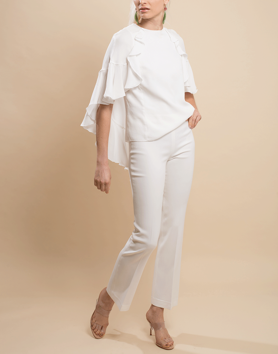 GIAMBATTISTA VALLI-Ivory Side Zip Trousers-