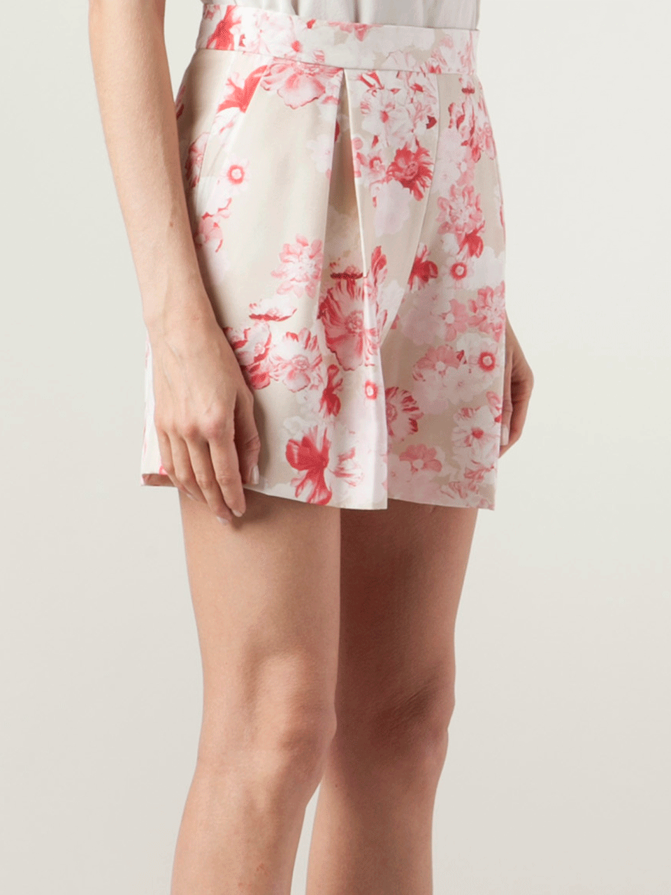 GIAMBATTISTA VALLI-Pleat Front Floral Short-