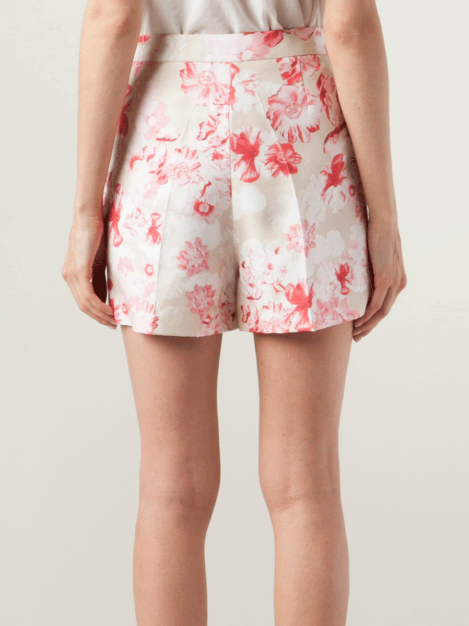 GIAMBATTISTA VALLI-Pleat Front Floral Short-