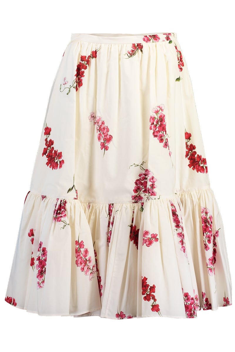 GIAMBATTISTA VALLI-Floral Popeline Skirt-