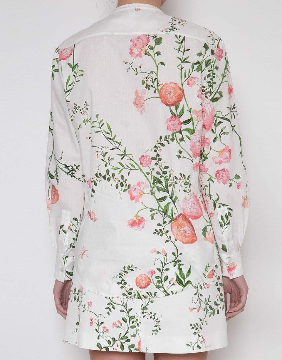 GIAMBATTISTA VALLI-Poplin Buttercup Floral Print Blouse-