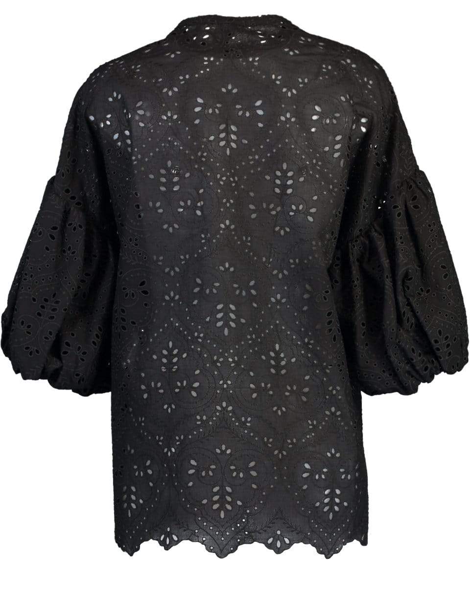 GIAMBATTISTA VALLI-Puff Sleeve Embroidered Blouse-