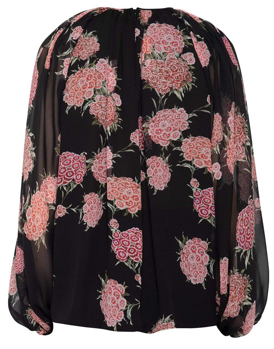 GIAMBATTISTA VALLI-Long Sleeve Floral Print Blouse-