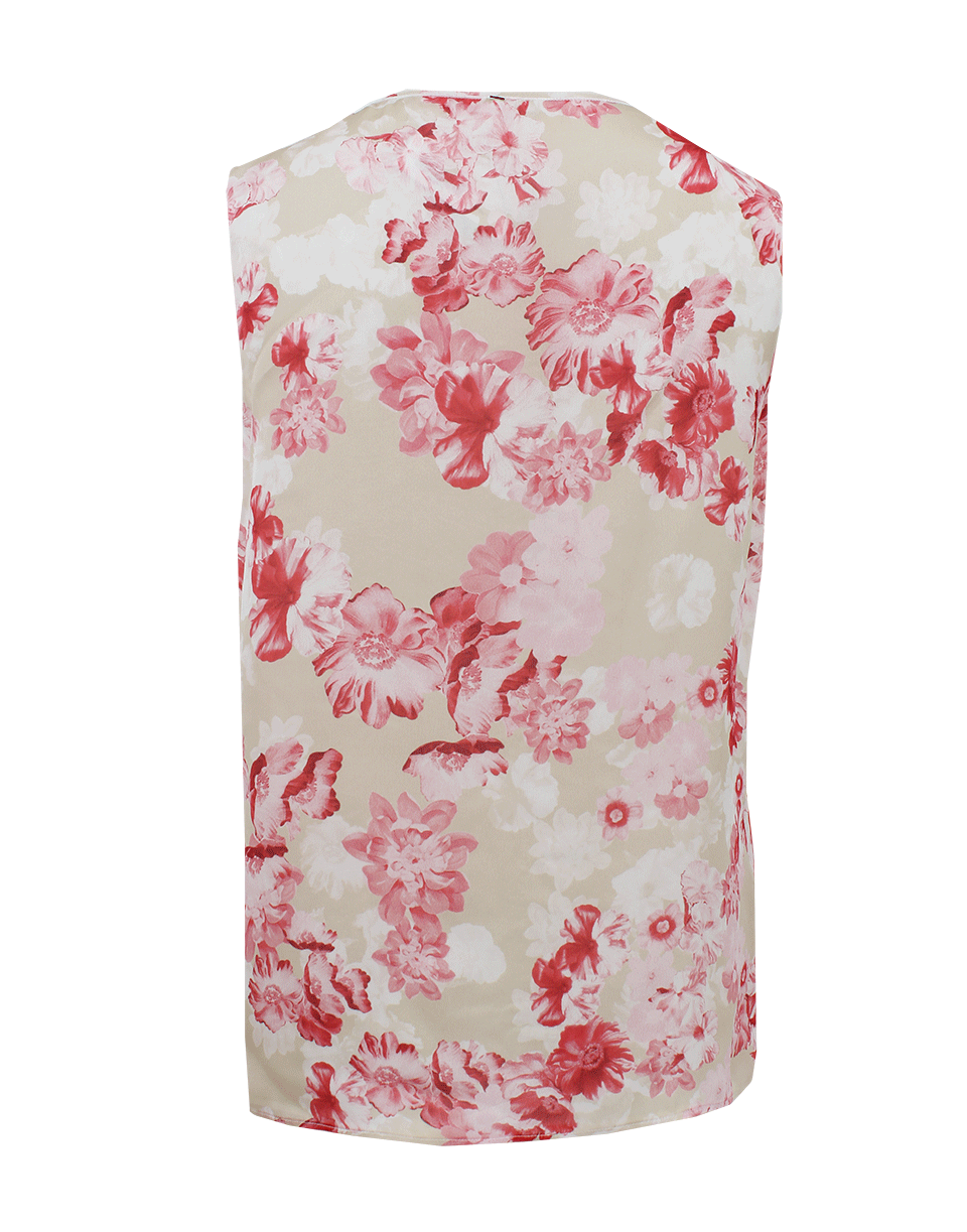 GIAMBATTISTA VALLI-Sleeveless Back Zip Floral Blouse-