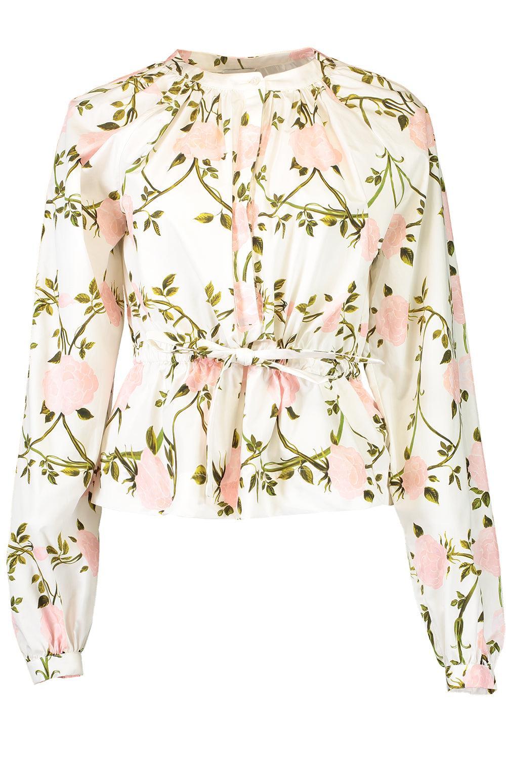 Gathered Waist Bloise-IVORMULT-38-CLOTHINGTOPBLOUSE-GIAMBATTISTA VALLI