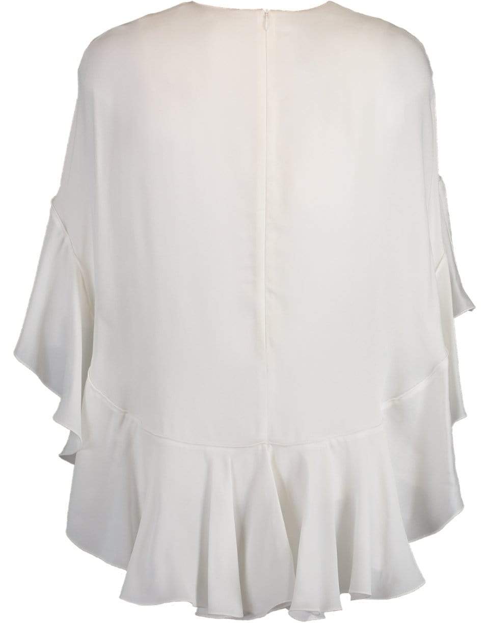 GIAMBATTISTA VALLI-Ruffle Cape Blouse-