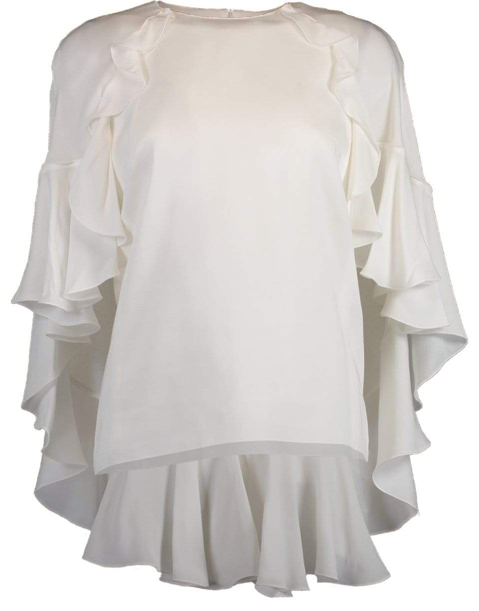 GIAMBATTISTA VALLI-Ruffle Cape Blouse-