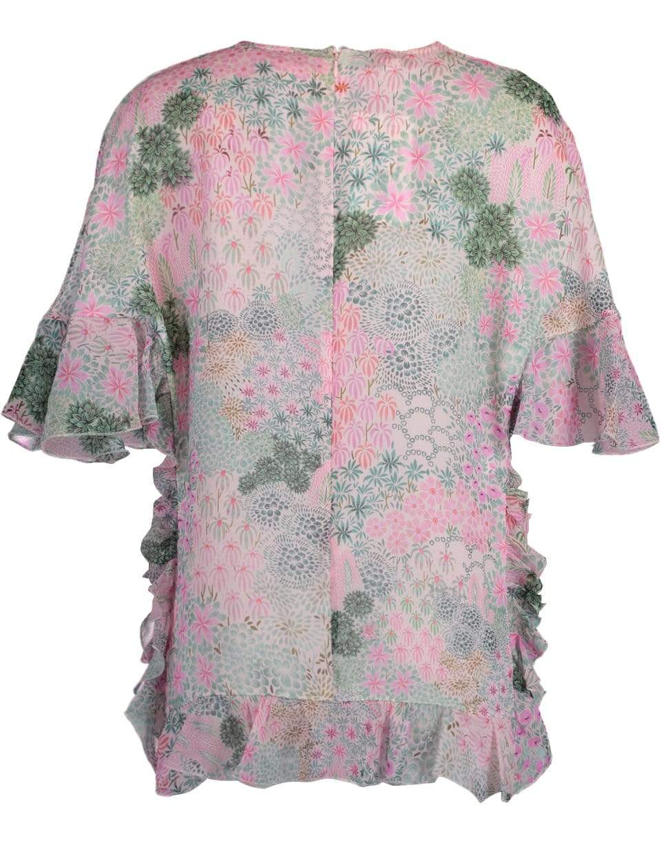 GIAMBATTISTA VALLI-Ruffle Sleeve Print Blouse-