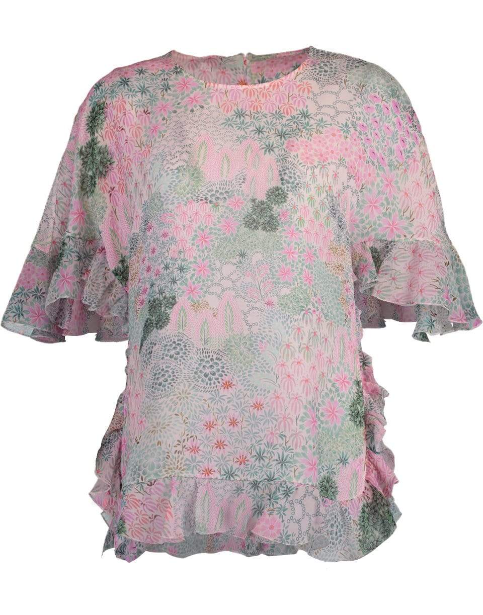 GIAMBATTISTA VALLI-Ruffle Sleeve Print Blouse-