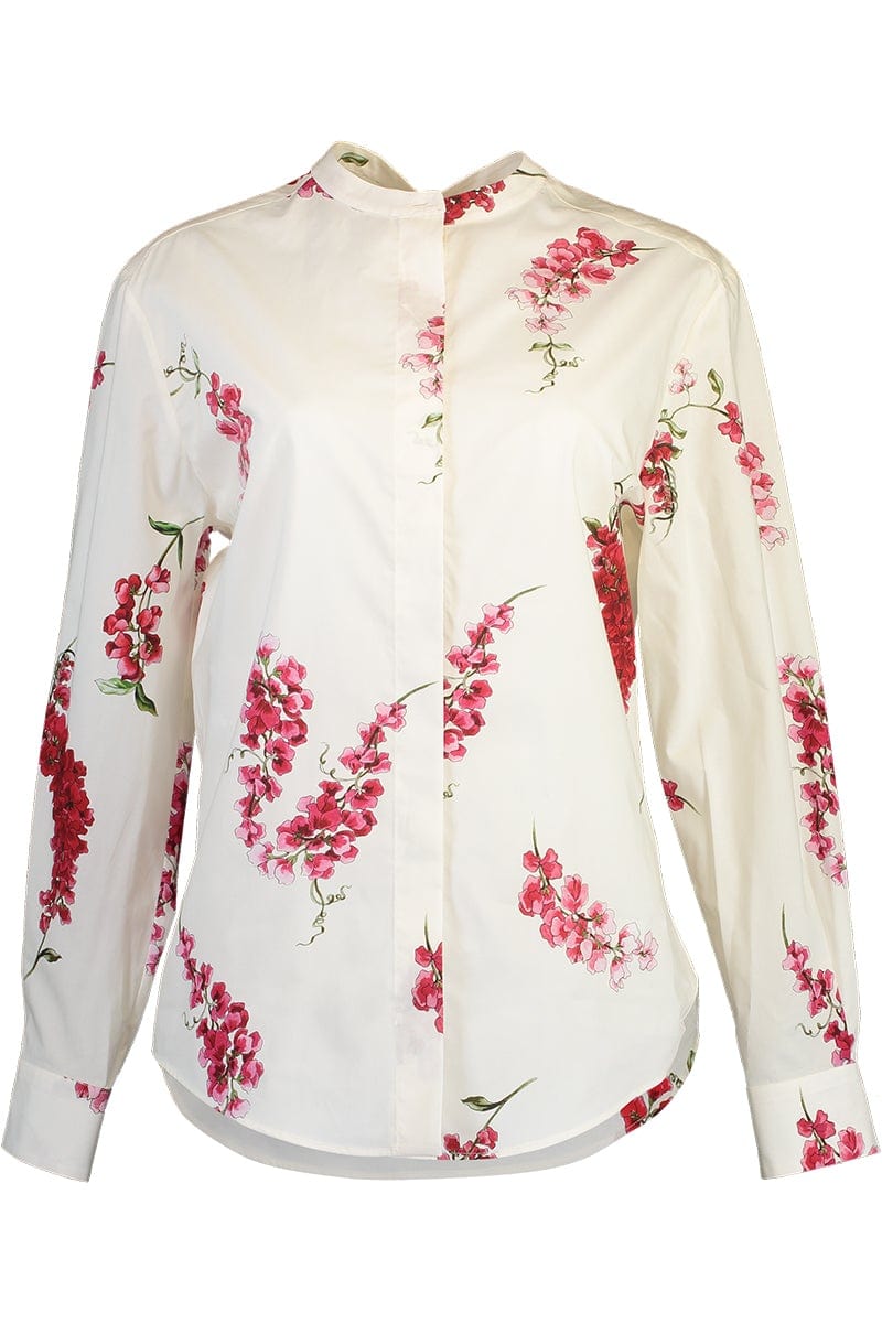 GIAMBATTISTA VALLI-Long Sleeve Floral Blouse-