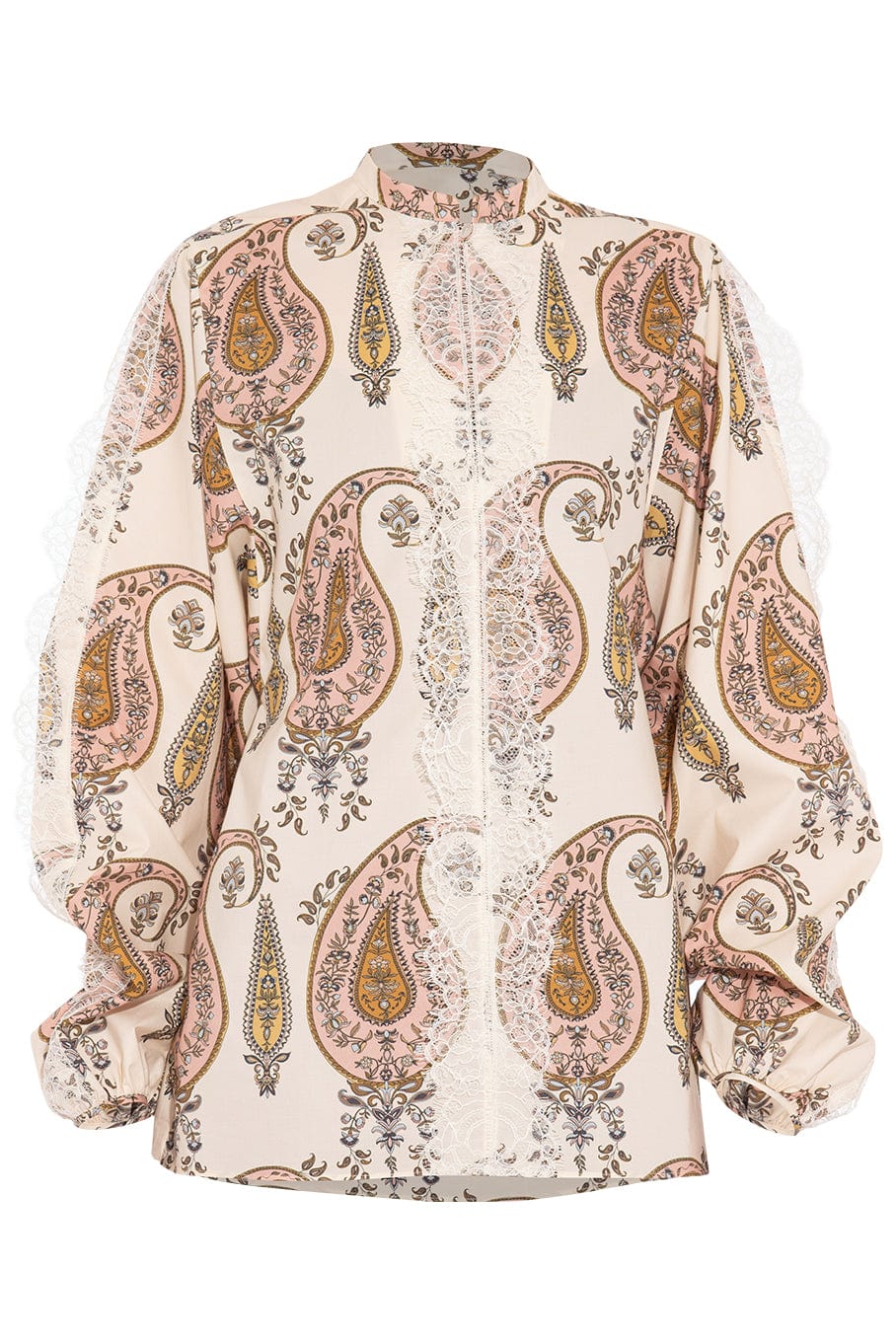  GIAMBATTISTA VALLI-Paisley Printed Long Sleeve Blouse- 