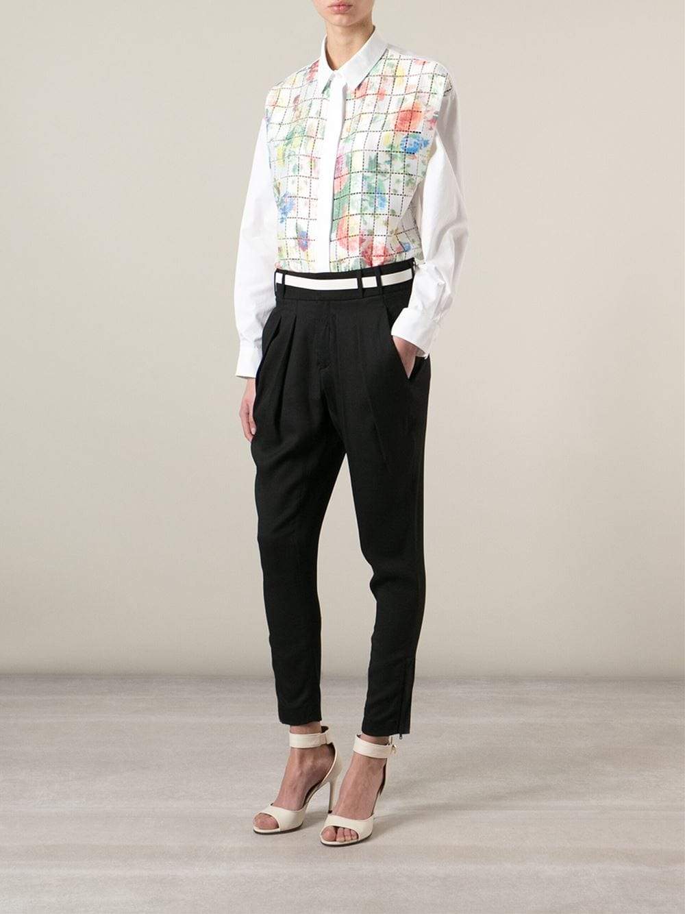 GIAMBATTISTA VALLI-Floral Print Button Down Blouse-