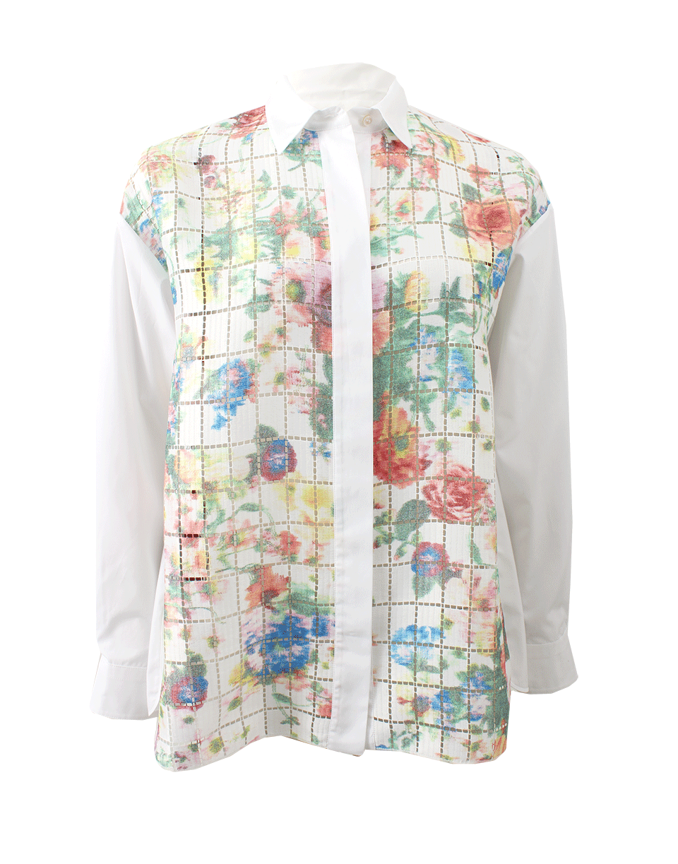 GIAMBATTISTA VALLI-Floral Print Button Down Blouse-