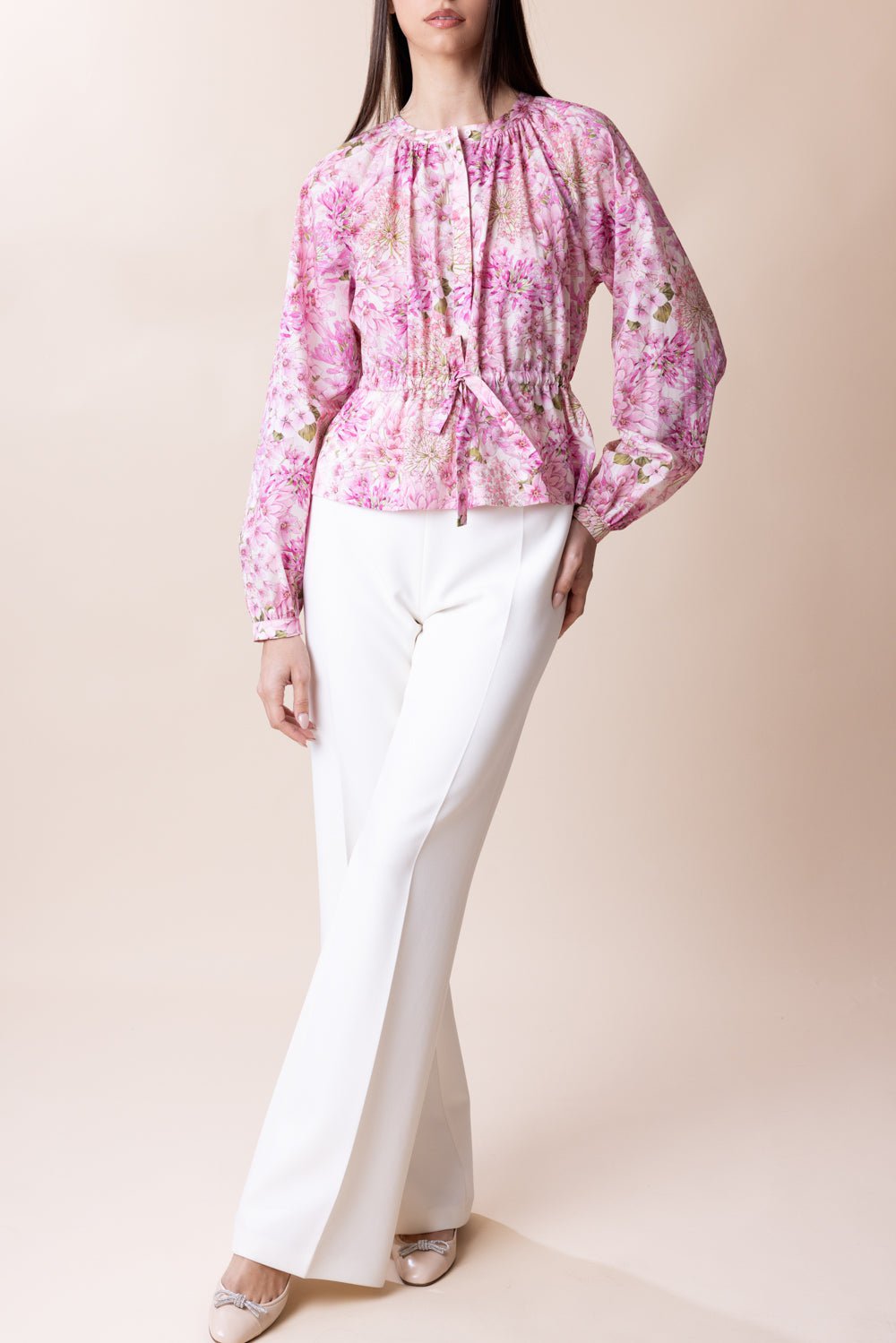 GIAMBATTISTA VALLI-Tie Waist Blouse-