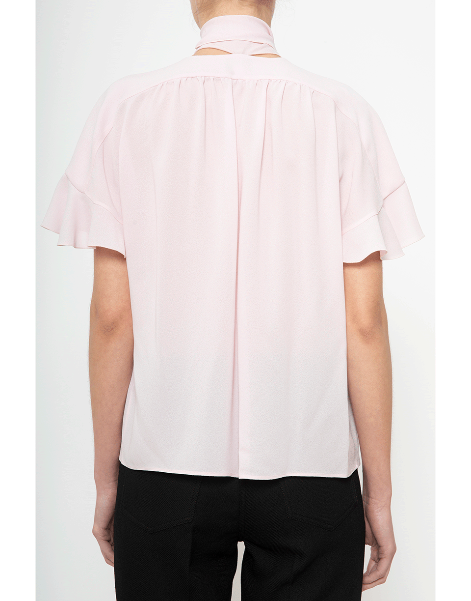 GIAMBATTISTA VALLI-Rose Short Sleeve Tie Front Blouse-
