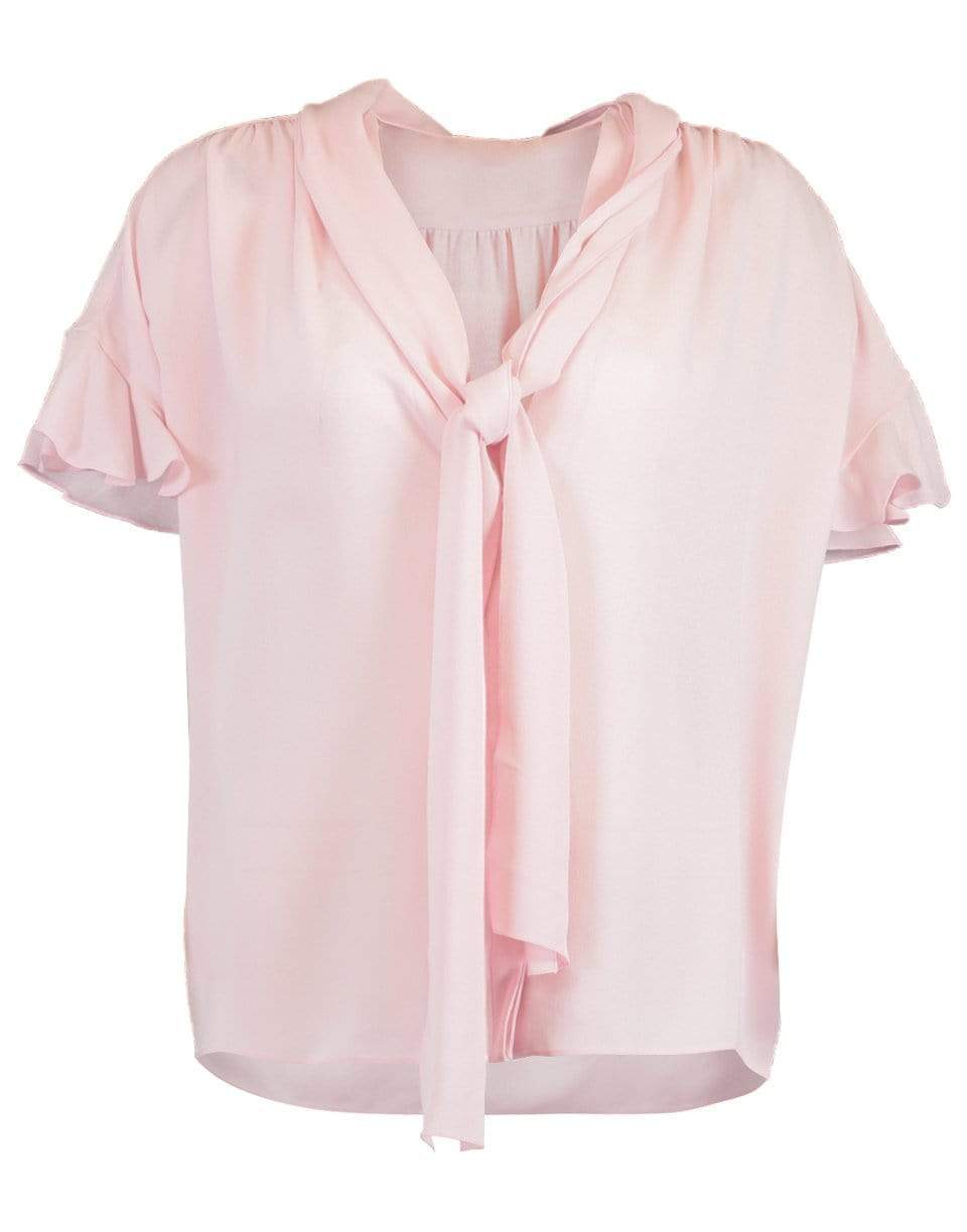 GIAMBATTISTA VALLI-Rose Short Sleeve Tie Front Blouse-