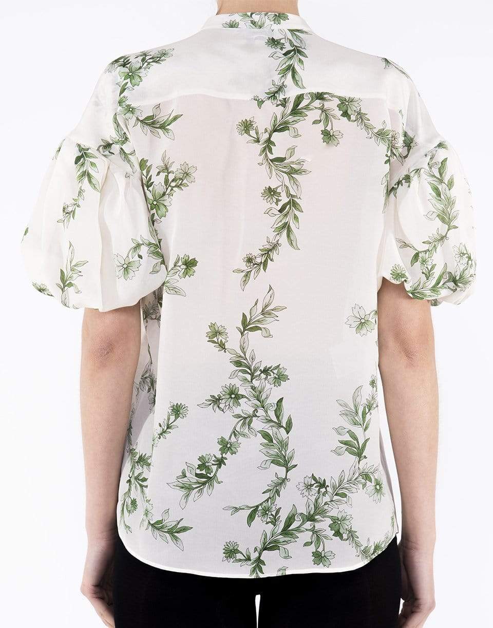 GIAMBATTISTA VALLI-Short Sleeve Jardins A' L'italienne Print Blouse-