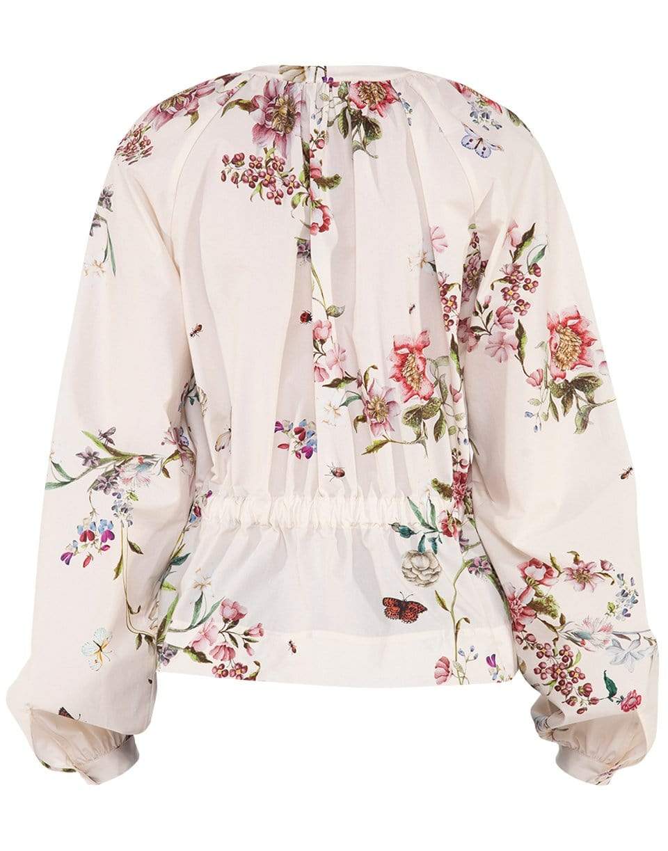 GIAMBATTISTA VALLI-Popeline Flower Print Blouse-