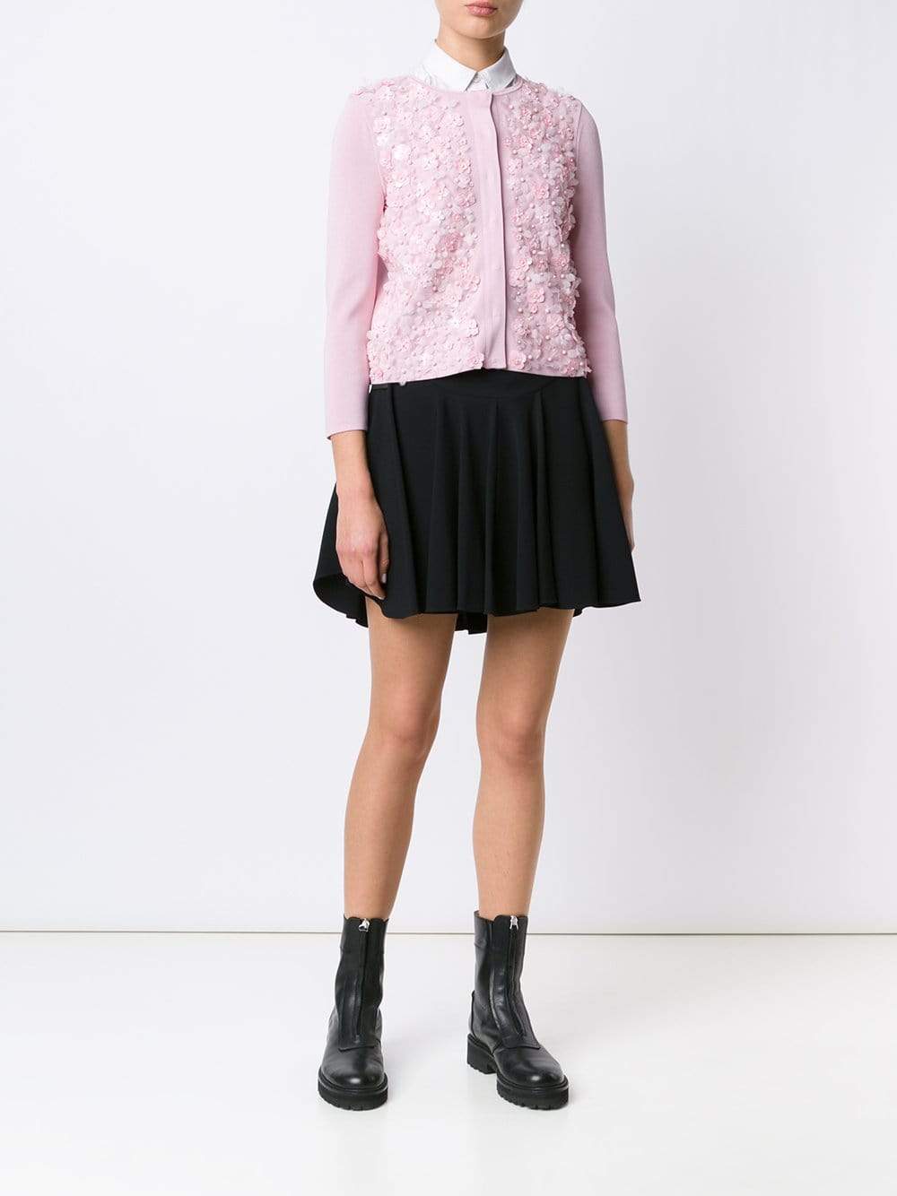 GIAMBATTISTA VALLI-Embroidered Floral Cardigan-