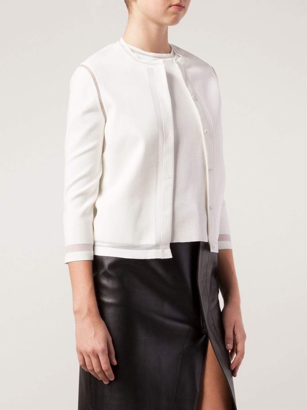 GIAMBATTISTA VALLI-Sheer Detail Cardigan-