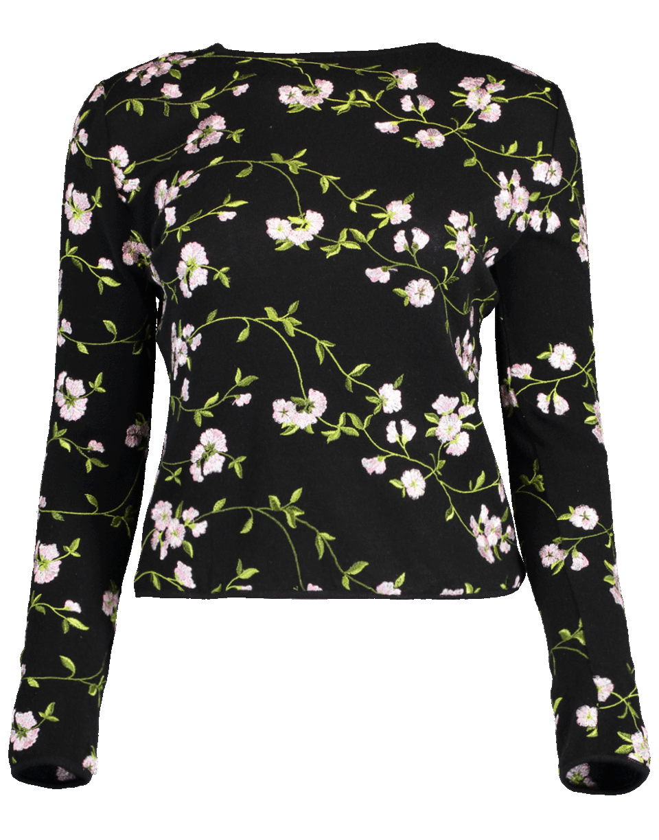 GIAMBATTISTA VALLI-Floral Embroidered Crewneck Knit-
